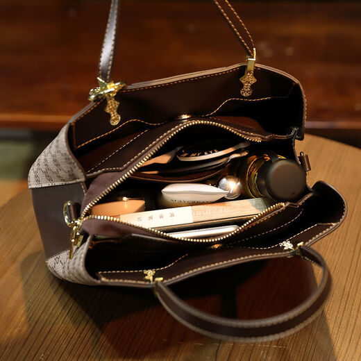 Naibaqi práctico regalo de cumpleaños bolso de mujer bolso de mujer bolso nuevo bolso de hombro estampado bolso cruzado para novia 5625 caja de regalo gris + rosas