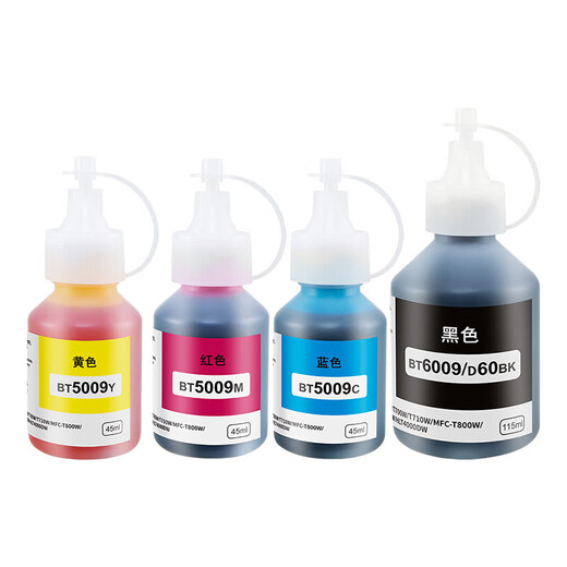Huiwei applikable Brüder DCP-T725DW T426W T310W Drucker BT6009 5009 D60BK Tinte [BTD60/5009 Vier Farbtinte] Über 21.500 Seiten Brüder BTD60/5009 Series Tinte