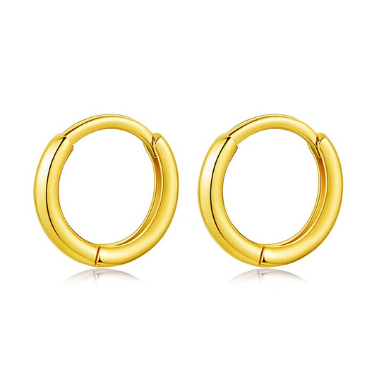 Nianfu earrings 2022 new trendy niche design high-end 2023 trendy 18k gold glossy aperture earrings for women 1