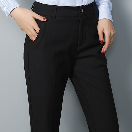 DGPZ formal pants for women, business casual suit pants, straight-leg suit pants, professional commuting overalls, slim pants W8938 Gray XL