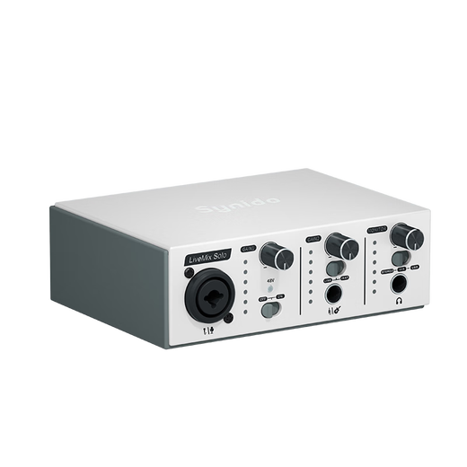 Synido forest island mobile phone tablet professional recording sound card LiveMix Solo arrangement dubbing audiobook recording USB interface external standard early adopter-Peninsula Silver Box entry-level recording sound card