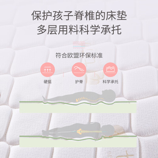 Horse chestnut children's mattress natural coconut palm mattress 3E coconut palm ridge protector natural environmentally friendly O glue mattress 3E coconut dream mattress (thickness 5 cm) 1200*2000