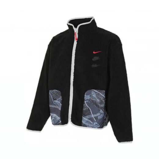 耐克（NIKE）官网官方男装 2025春季新款运动服仿羊羔绒立领休闲保暖夹克外套 FZ6194-010 L 175（建议130-150斤）
