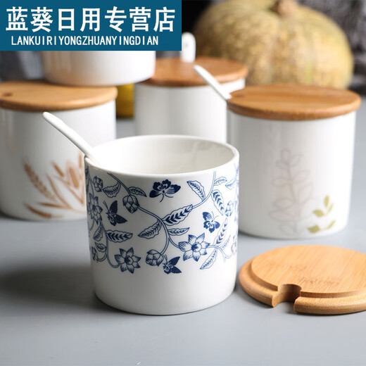 Hua'anjia Oil Spicy Jar Ceramic Mixing Jar Salt Jar Sugar Jar Vinegar Pot Semen Oil Jar Seasoning Jar Salt Jar Oil Spill Ancient Shape