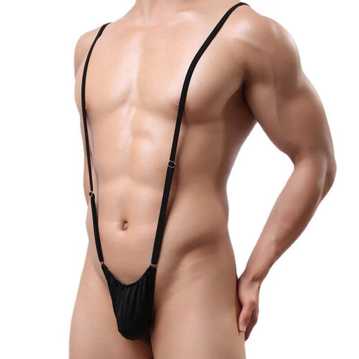 Herrenunterwäsche Schnalle Silky Suspender Tanga Herren Bündelung T-Turer u konvexes Design Gay Thong 0 Blau (BD) Männer-einzelne Größe