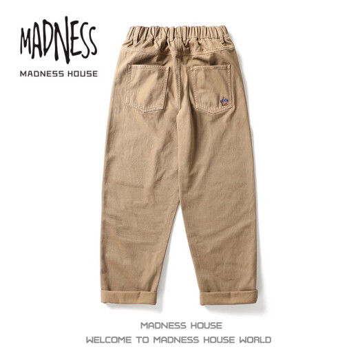 MADNESS HOUSE余文乐潮牌休闲裤男日系复古宽松直筒阔腿长裤纯棉户外工装裤子男 LK1098黑色 XL （建议130-150斤）