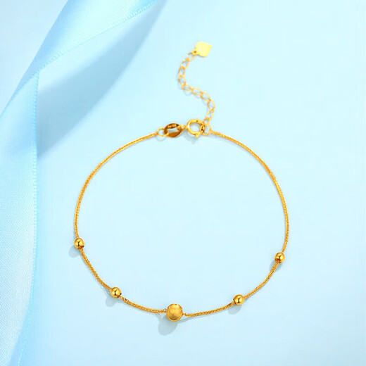Zokai yellow 18K gold bracelet little planet cat eye sand bracelet simple birthday gift S00884