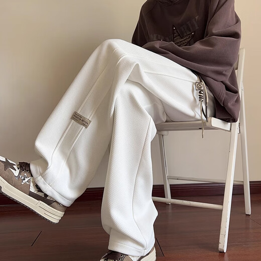 Main idea (ZHUYIFAN) fat man large size 230Jin Jin is equal to 0.5kg men's straight autumn and winter overalls trendy brand large size straight wide leg casual pants K1477J dark gray plus velvet 2XL (180) 150-170Jin Jin is equal to 0.5kg can be worn