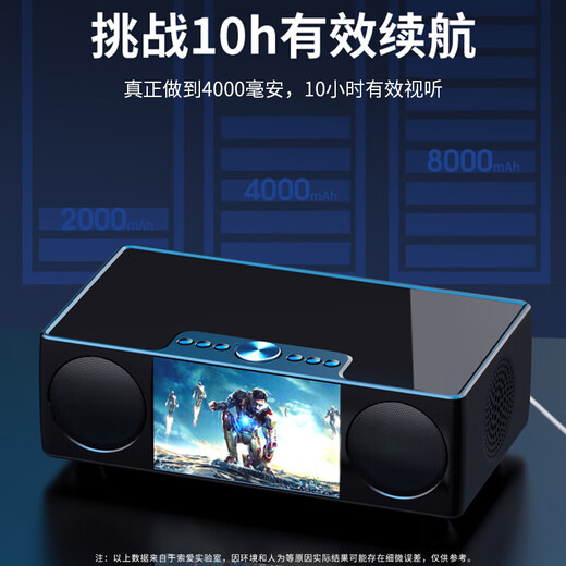 Sony Ericsson (soaiy) Bluetooth speaker audio alarm clock smart computer subwoofer high quality portable wireless video card can be plugged in U disk LCD screen s99 black