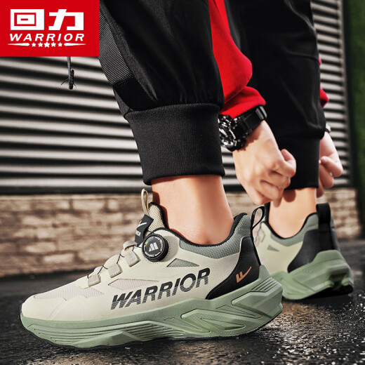
Warrior running shoes men's rotating button men's shoes wear-resistant sports shoes men's 3899 sand color/military green 44