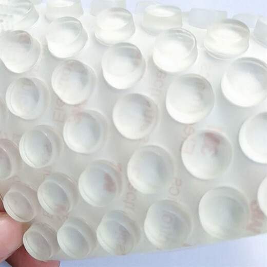 Bingyu BJll-02 white transparent silicone anti-collision particles 64 pieces/sheet 3M round self-adhesive glass glue furniture anti-slip particles 12*4mm