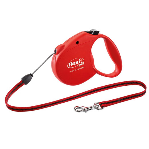 Flexi Deutsche Version Klassische Hundehunde Walking -Leine, kleine Hundekette, Katzenleine, Hundeleskopie -Leine, Red S Nummer 5 Meter für kleine Hunde geeignet