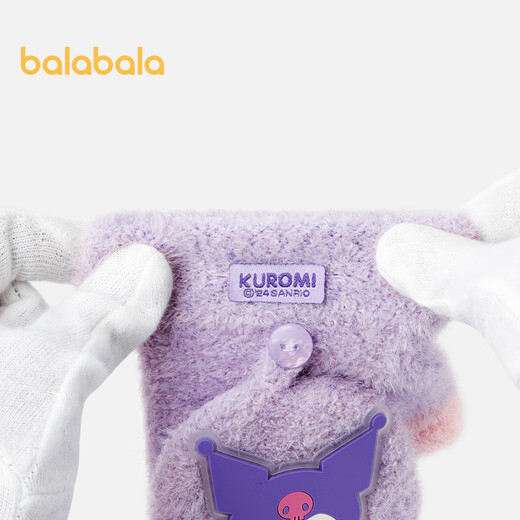 Balabala children's gloves for girls with cute five fingers to keep warm in winter Sanrio IP 207424162003
