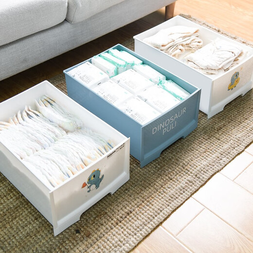 Xitianlong installation-free plastic storage cabinet bathroom drawer storage cabinet children's wardrobe bedside table storage box 3-layer printing