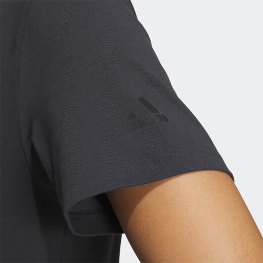 阿迪达斯 （adidas）短袖T恤女装2025夏季半袖印花Logo运动服卡通熊猫图案休闲圆领衫 IP3937深灰 S 推荐85-110斤