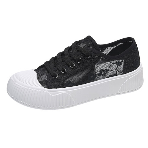 Huilijun Zapatos para mujeres Ins Lace Breathable Small White Shoes para mujeres 2025 Summer NUEVO ESTITOR COREANO MESH ZAPATOS DE MUJER CHACOS FLOS