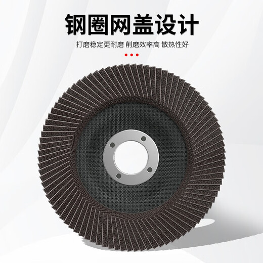 Delixi Electric Louver Blade Angle Grinder Grinding Sheet Industrial Grade Polishing Sheet Multifunctional Wood Stainless Steel Rust Removal Polishing Wheel Classic Red Sand 60 Mesh 5 Pieces