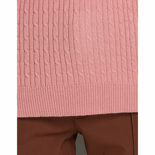 Hengyuanxiang Pure Cardigan Frauen Herbst und Winter Neuer Rollkragenpullover gegen Pullover modische und lässige koreanische Frauenspleißen -Pullover 03A13803 Pink M (160)