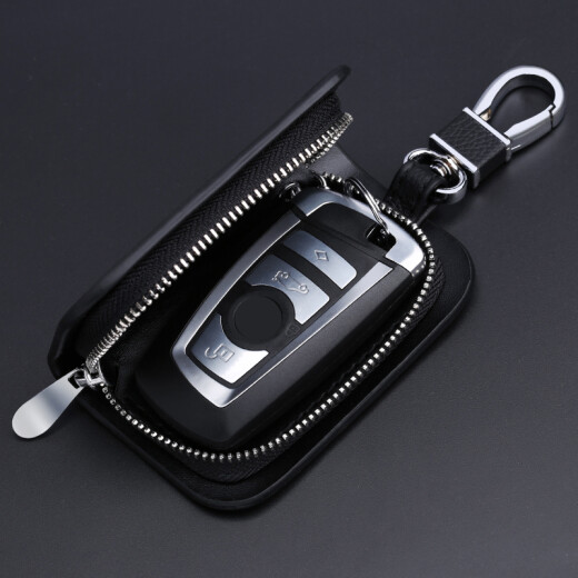 Dongfeng 5008 Peugeot 408 key cover 308 new 508 logo 3008 genuine leather 4008 button 2008 car 301 pack key cover Peugeot - imported cowhide [black]