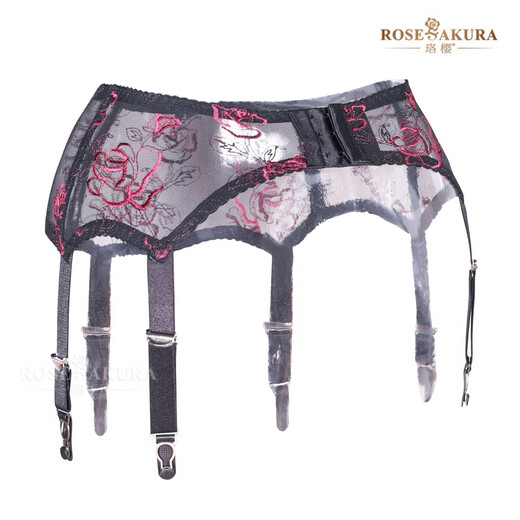 Luo Ying High-End European und American Sexy Sticked Strumpfgärte Lange Strümpfe seidige ultradünne transparente Kleiderbügelstrümpfe Anzug an Aurora Socken schwarz [8418 Strumpfband] 1 m