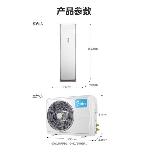 Midea 5 HP cabinet air conditioner new three-level energy efficiency central air conditioner commercial cabinet 380v three-phase power RFD-120LW/BSDN8Y-PA401(B3)A