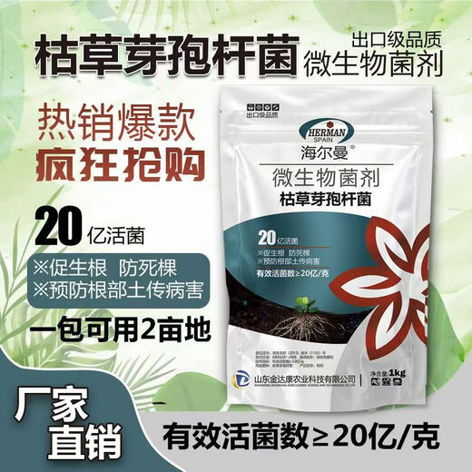 Guanlong Agricultural Chemical Bacillus subtilis compound microbial agent to prevent and control bacterial wilt, root rot, ginger plague and root rot 1000g*3 bags
