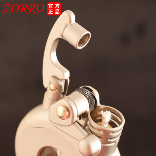 佐罗打火机686摇臂可视透明油仓复古创意个性打火机男士礼品 Z686-003金拉丝 简装