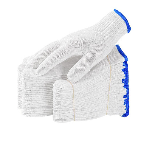 Labour-Versicherungsdrahthandschuhe, Verschleiß-resistente Garnhandschuhe, Rutsch-Schlupf-Baumwollgarn-Baumwolldrahthandschuhe, Arbeiter von Männern und Frauen Arbeiten, Autoreparaturhandschuhe, 600 g Baumwolldrahthandschuhe, 10 Paare/kleine Beutel, eine Größe, Fleck