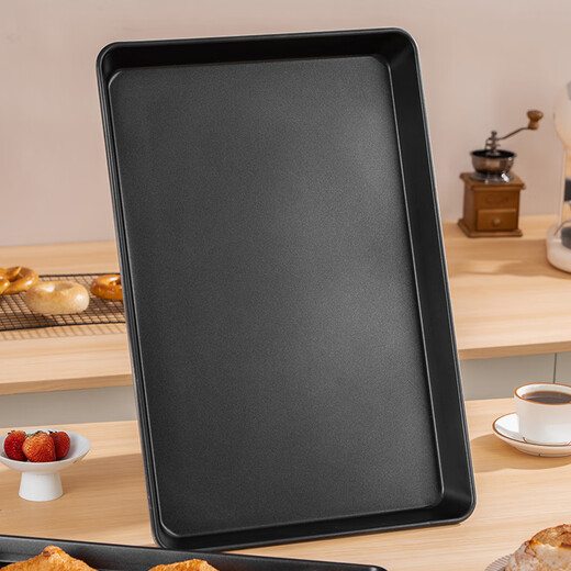 Shuyu British commercial non-stick baking pan 60 40 oven bread baking mold special rectangular aluminum tray non-stick non-stick 0.5 thick middle edge 60x40x2.8cm
