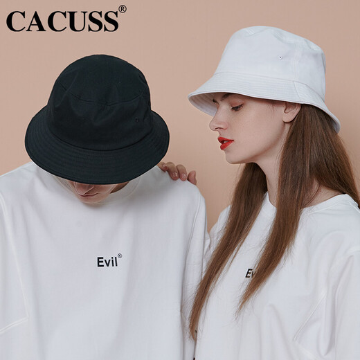 CACUSS hat for men and women in all seasons UV protection fisherman hat basin hat wide brim sun protection sun hat outdoor black and medium