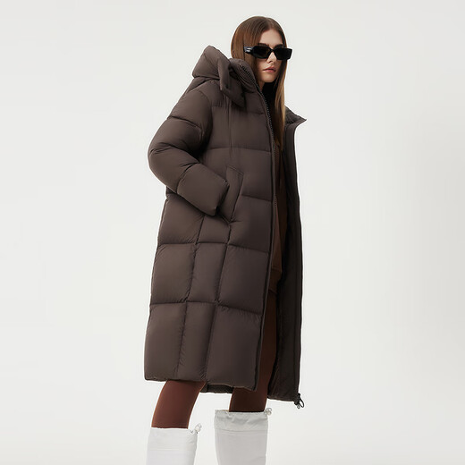 坦博尔羽绒服女中长款冬季羽绒服加厚旷野美拉德520850Z 巧克力 165 