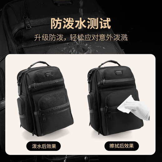 Cross Swiss high-end light luxury president bag ballistic nylon business trip backpack travel bag 17-inch computer bag black