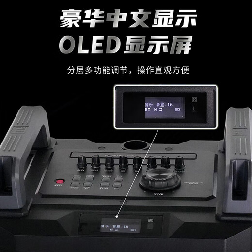 Wanlida Audio M+9037B New Juding Mobile Trolley Square Dance Audio Outdoor K Singing Ultra-High Power Professional Three-Way Performance Instrument Playing and Singing Speaker with Wireless Microphone M+9036B+12-inch Three-Way+Bel Canto Rechargeable Microphone