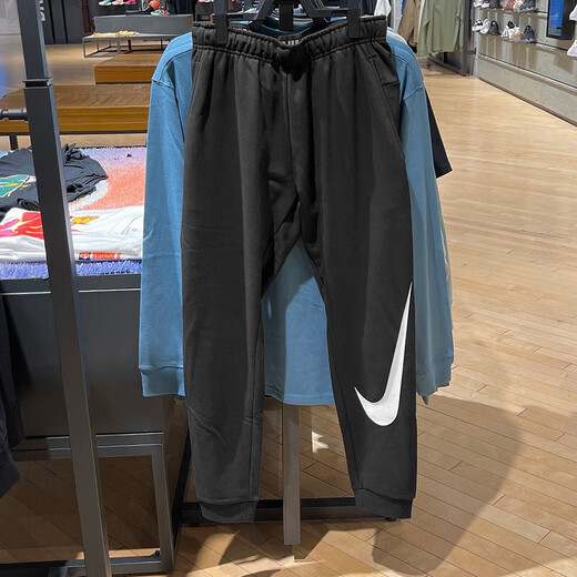 Nike (Nike) Pantalones de chándal Pantallas de hombres 2025 Spring New Fitness entrenamiento para correr pantalones informales Cómodos Pantalones largos transpirables FQ6996-010 Black Knitt XL