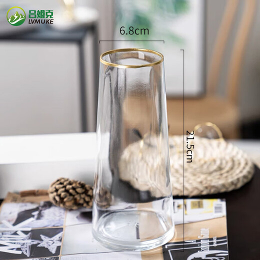 Vase Ornaments Transparent Phnom Penh Living Room Water Vase Flower Arrangement Dried Flowers Internet Celebrity Creative Glass Vase Ornaments 5111 Colorful Glass Vase Height 22cm