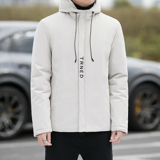 凡纯 秋冬短款男装外套 保暖连帽棉衣 易穿搭青年韩版修身棉服男棉袄子 工装外套男服饰 M8039 6627黑色 XL