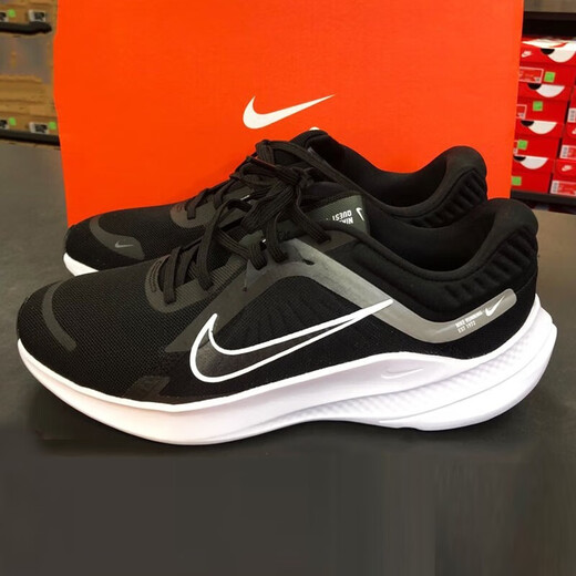 Nike (NIKE) casual shoes men's shoes 2025 new summer sports shoes QUEST 4 lightweight shock-absorbing running shoes DA1105 DD0204-001 ferrous metal silver 40