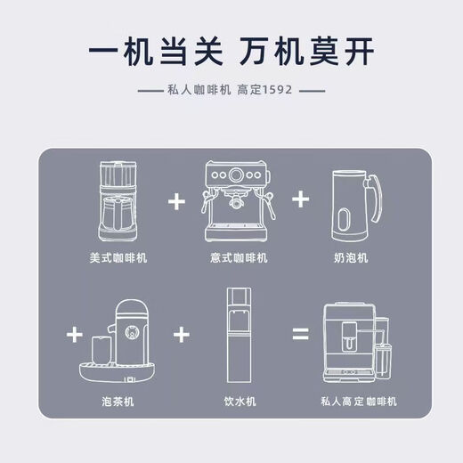 EUPA灿坤TSK-1592全自动咖啡机意式美式一体机全自动35种饮品【私人高定】 银黑色