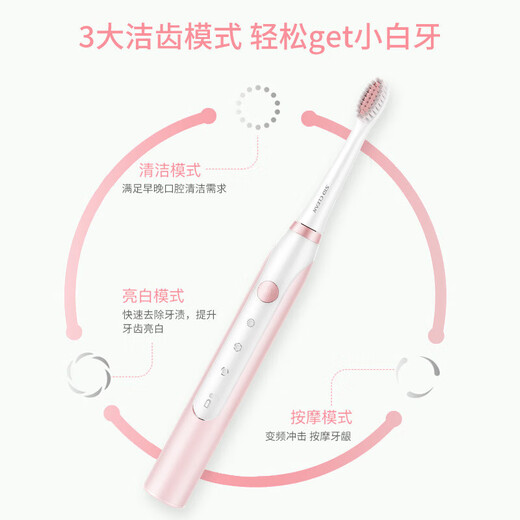 Superman (SID) electric toothbrush student rechargeable smart sonic whitening male and female couple automatic toothbrush set RT710 white (four brush heads)