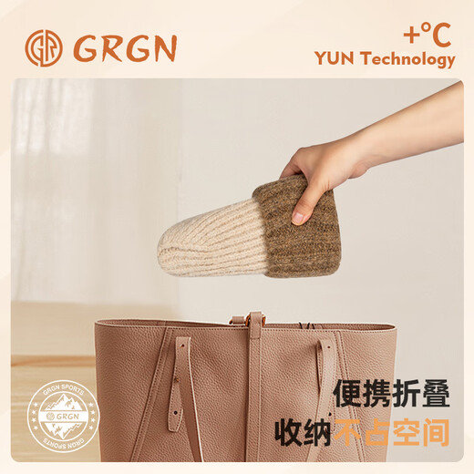 GRGN woolen hat women's winter warm knitted hat large head circumference thickened Baotou hat cold protection ear hat confinement hat