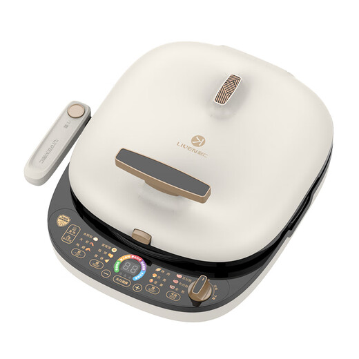 Liren electric pancake pan household double-sided heating pancake pan with upper and lower plates can be detached pancake pan with deep large baking C3888[30Specifications26mm depth]