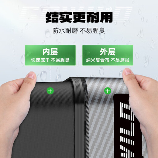 Fishing Source Fish Protector Special Square Fish Protector Fishing Net Pocket Thickened Quick-drying Fish Protector New Small Fish Protector Wild Fishing 23cm 2m Composite Carbon Pattern Thickened and Reinforced Can be Put in a Fishing Box