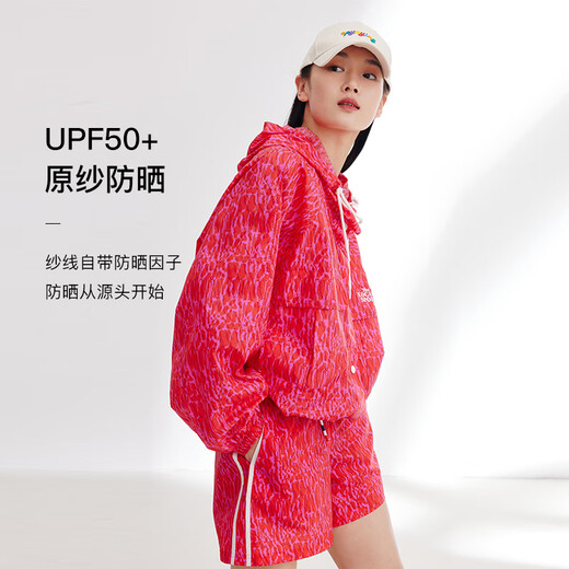 EP雅莹女装 运动风红色连帽外套 春夏商场同款1307A 红色 M