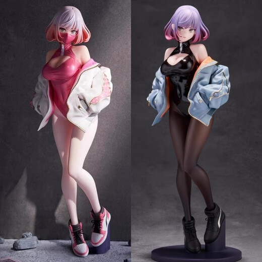 Luna Figur Animation Hochschlitzmaske Luna Schönes Mädchen Zweidimensionales Modell Spielzeug Chassis Desktop Orament Luna/25 cm Doppelkopf Skulptur