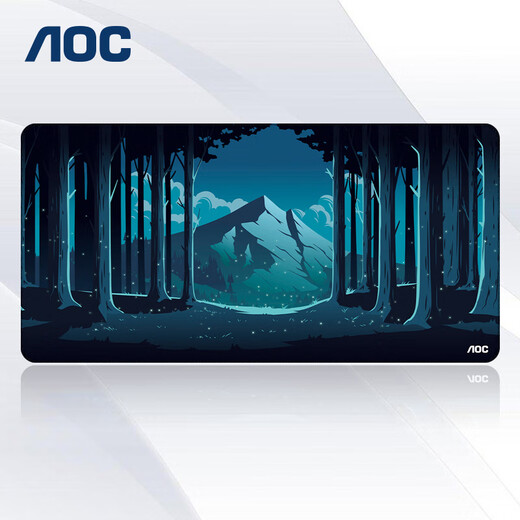 AOC全属性系列电竞游戏长款鼠标垫超大号800*400*4mm加厚锁边办公键盘电脑书桌垫M261/93流萤