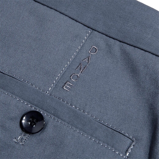 Dancing with the wolf [Cotton-Function Comfortable] Casual Commuter Mid-waist Stretch Comfortable Versatile Men's Trousers 009 Blue Gray 33