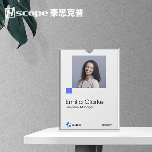 Hauskop Acrylic card slot A4 horizontal style (double layer) transparent announcement display board card slot post card photo frame display card 2 pack