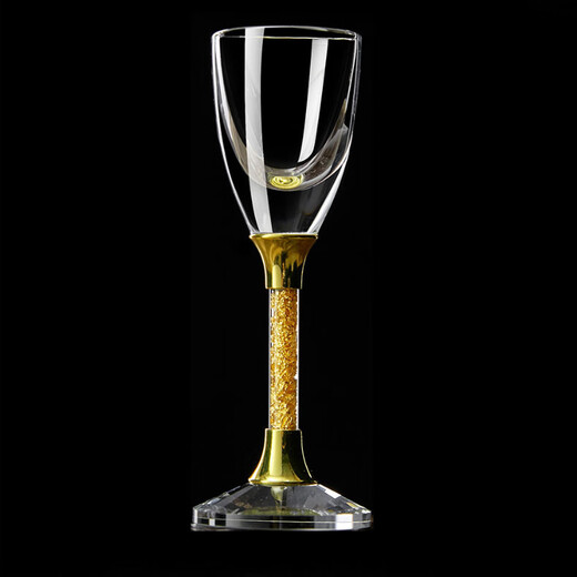 GOERGO crystal glass tall gold foil white wine glass, one cup, one or two glasses, tall glass holder set, gold foil tall white wine glass 50ML*1 piece