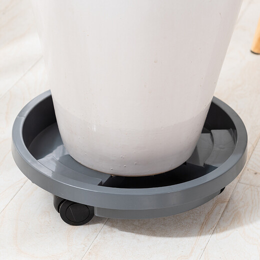漫生活 花托万向轮花盆托盘 外径400mm内径365mm加厚移动底盘塑料花盆托