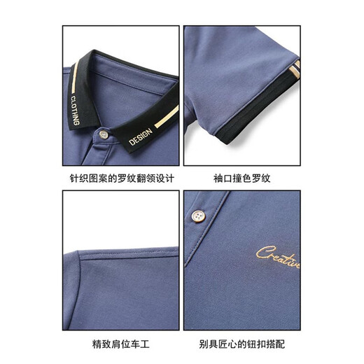 CAIDEN KETCH男装品牌短袖polo衫t恤男士2025夏季新款商务休闲百搭透气上衣服 白色683 【现货速达】 3XL （建议156-170斤）